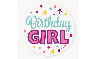 Birthday Girl Button 3&quot;
