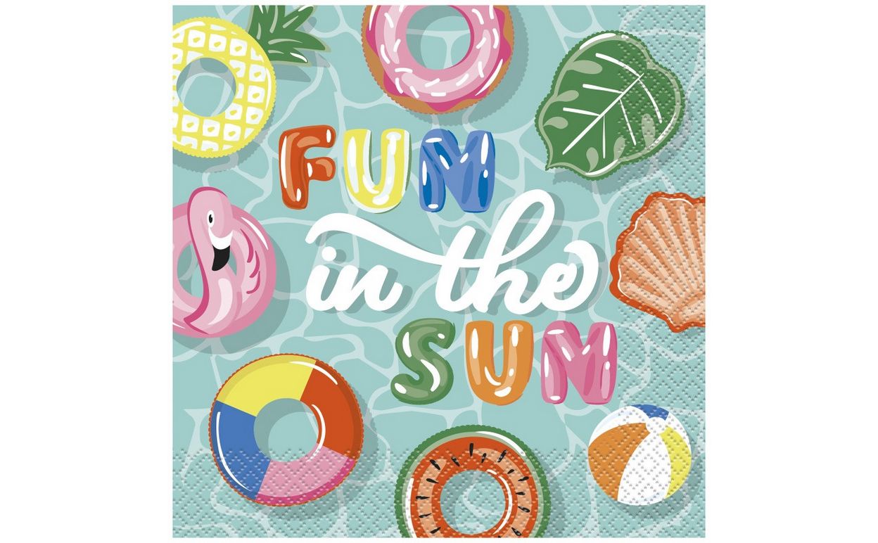 Summer Fun &quot;Fun in the Sun&quot; Luncheon Napkins  16ct