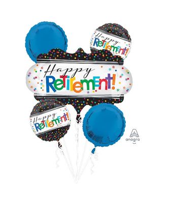 Happy Retirement Balloon Bouquet – 5ct