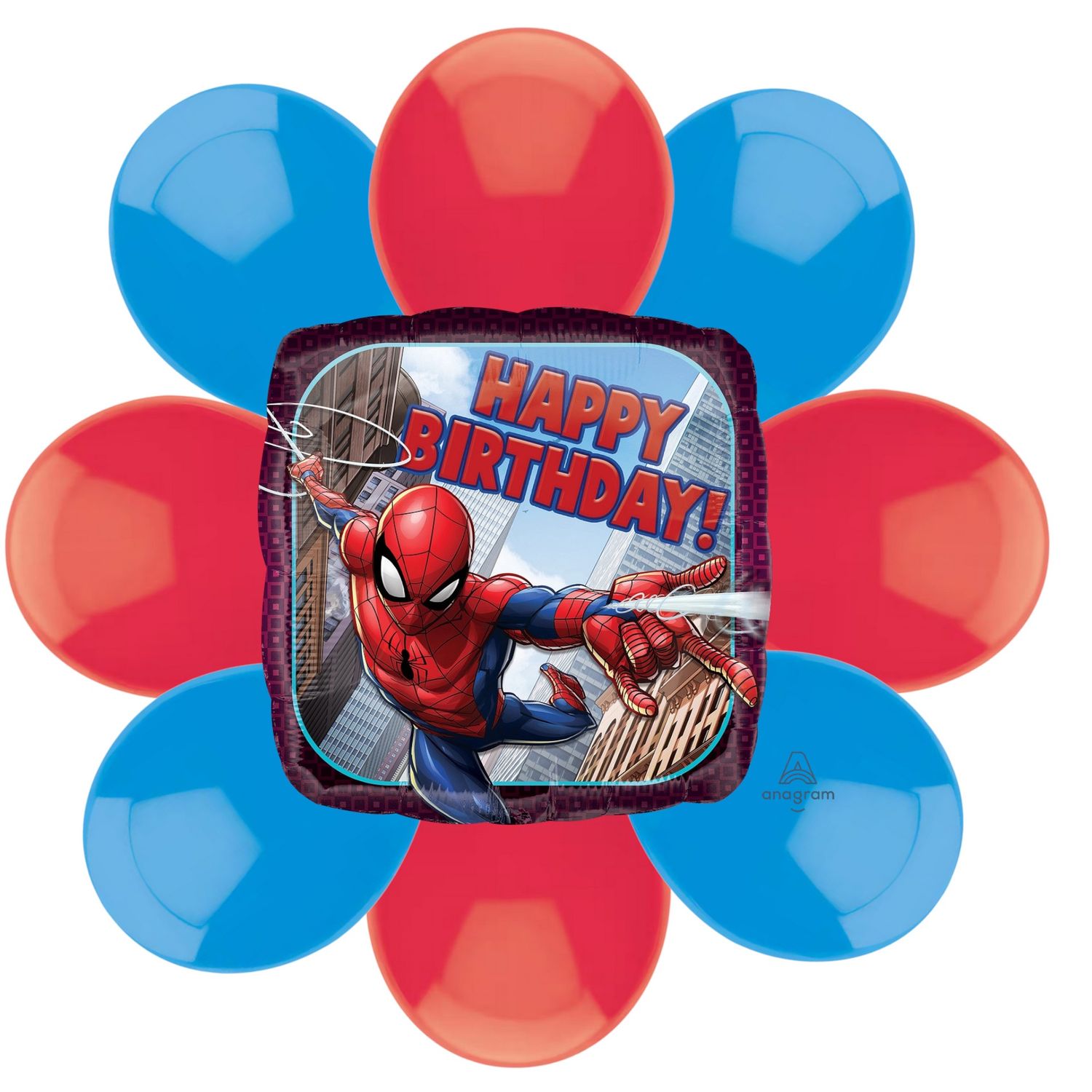 Spider-Man Balloon Bouquet – 9pc