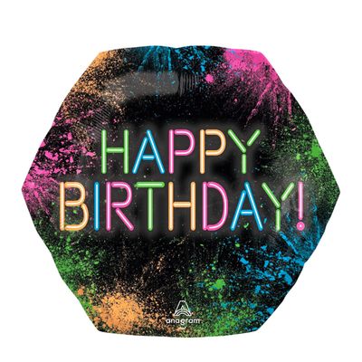 Let’s Glow Crazy Birthday Foil Balloon – 23&quot;(Un-inflated)