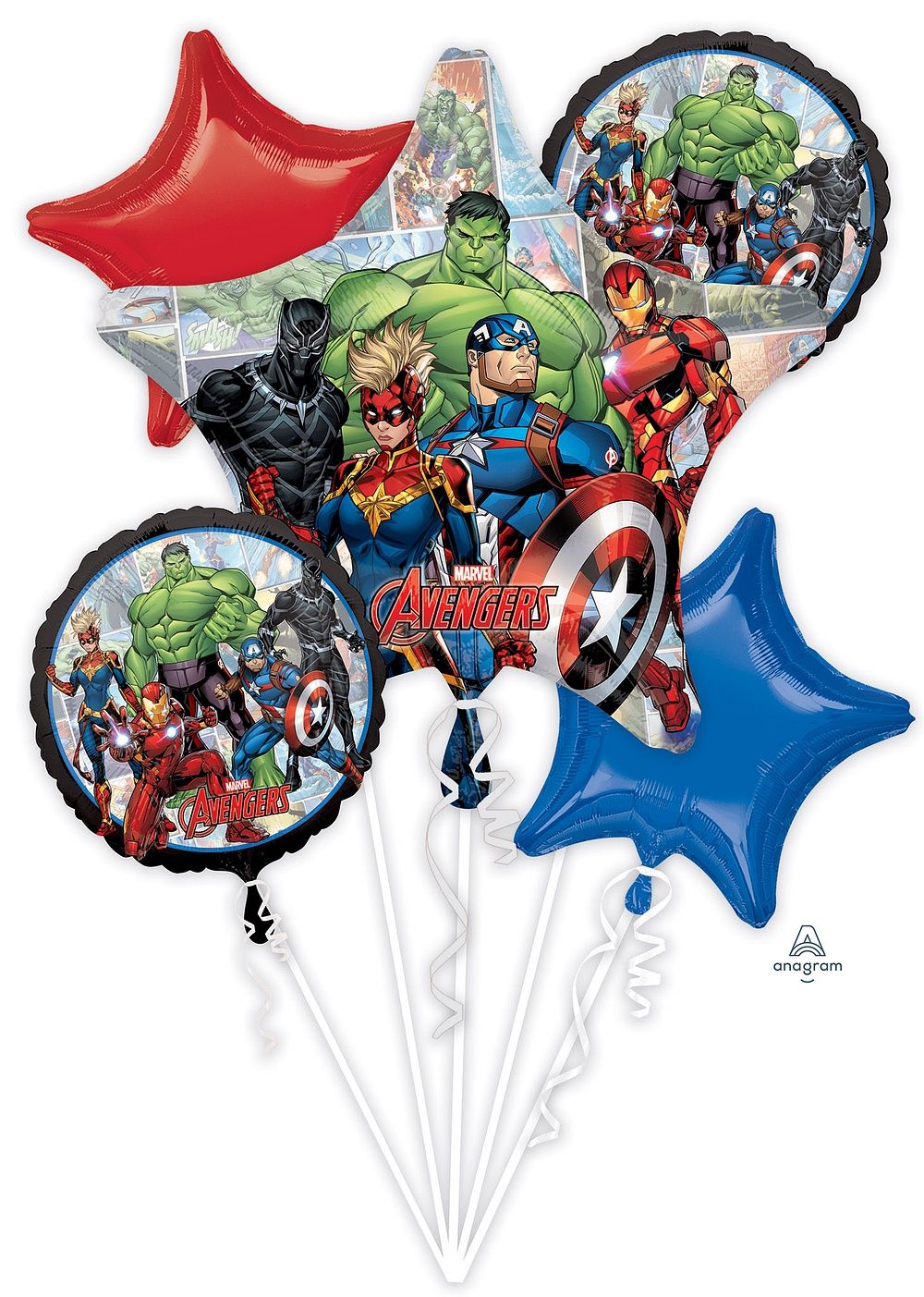 Avengers &quot;Powers Unite&quot; Balloon Bouquet 5pcs