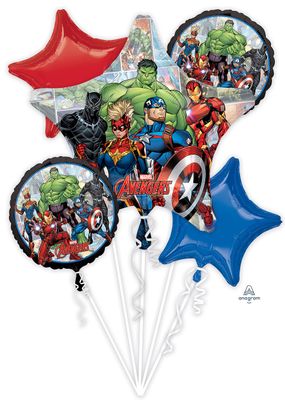 Avengers &quot;Powers Unite&quot; Balloon Bouquet 5pcs(Un-inflated)