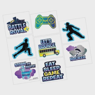 Battle Royal temporary tattoos, 8 per package