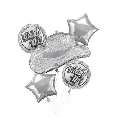 Disco Country Western Balloon Bouquet – 5 pcs(Un-inflated)
