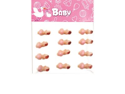 Sleeping Baby Figurines – Pink, 12ct (0.75&quot;)