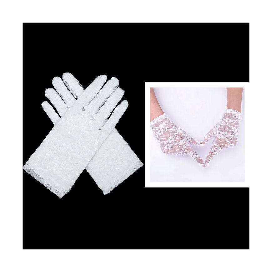 Bride Gloves – White Lace