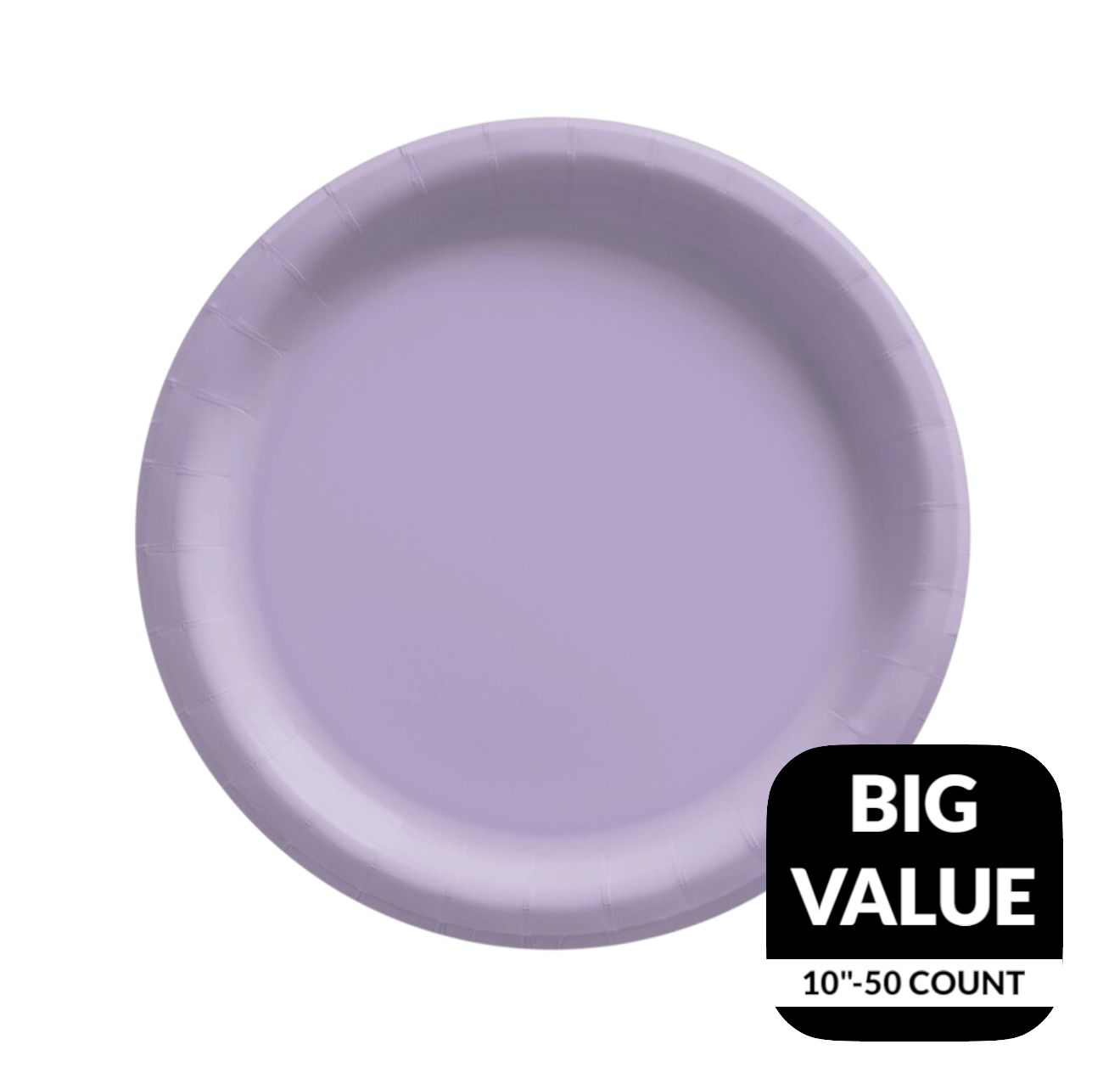 Lavender Solid Round 10&quot; Dinner Plates – 50ct