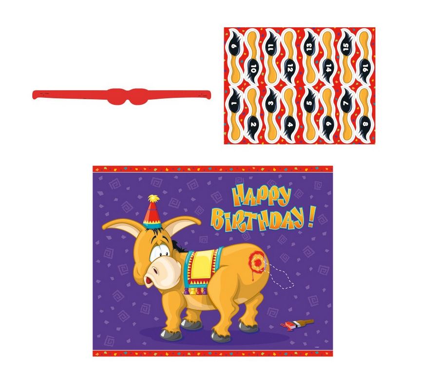 Deluxe Pin the Tail on the Donkey Party Game
