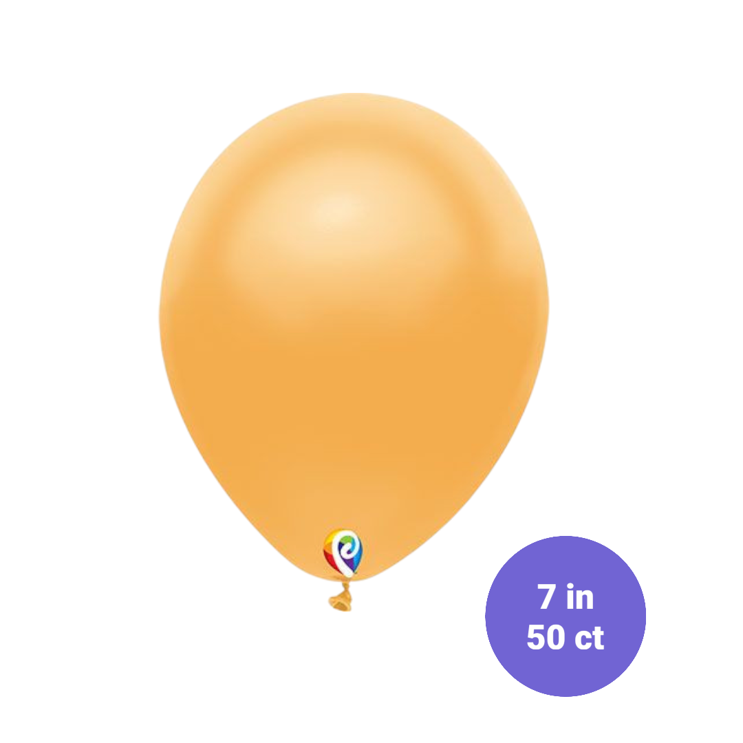 7&quot; Pearl Latex Balloons – 50ct (Un-inflated), Color: Gold