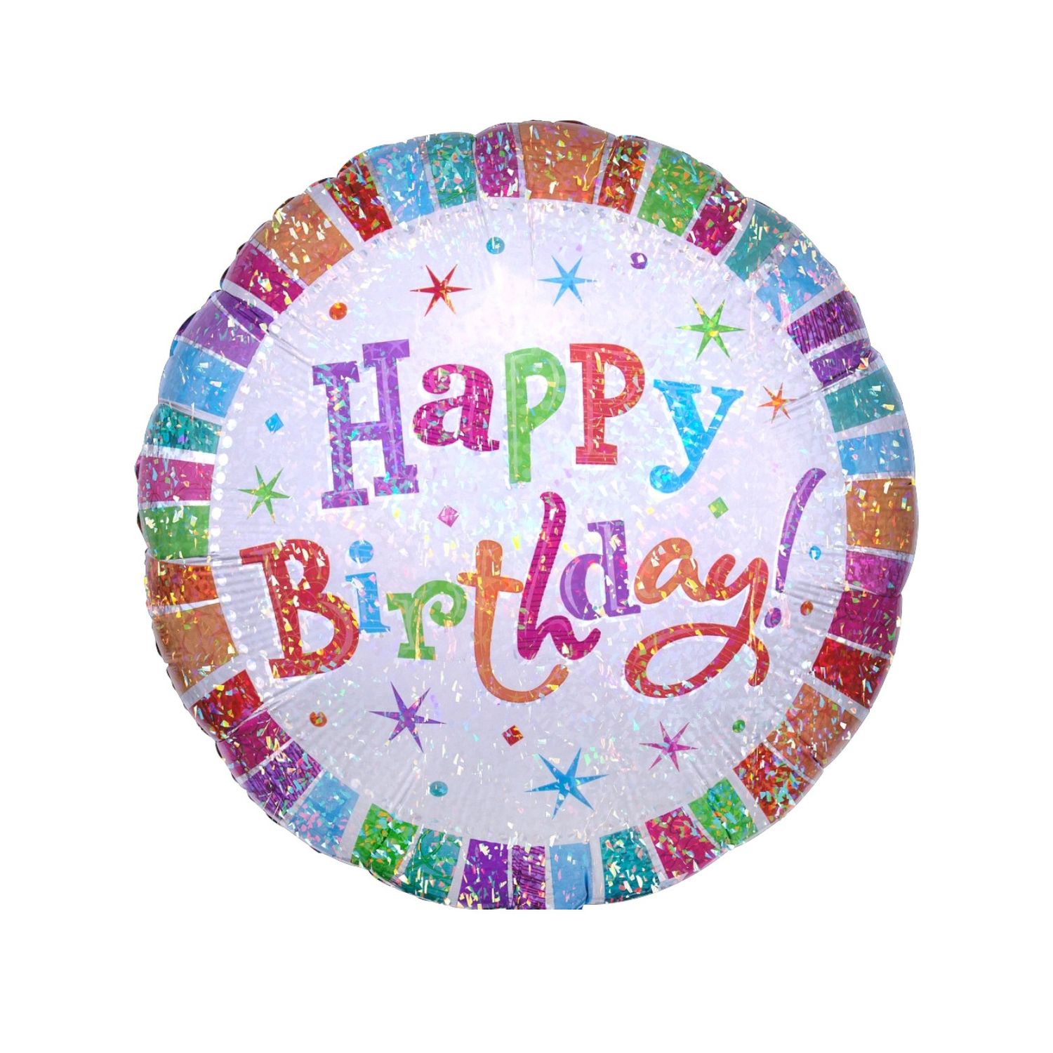 32&quot; Happy Birthday Radiant Holographic Foil Balloon