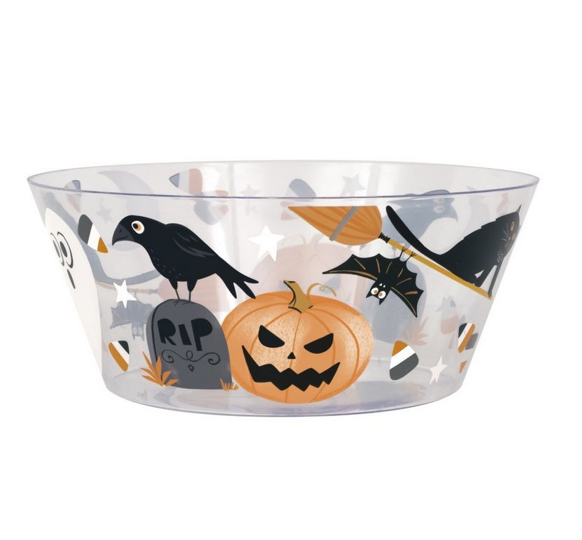 Bats &amp; Boos Halloween 10&quot; Plastic Serving Bowl