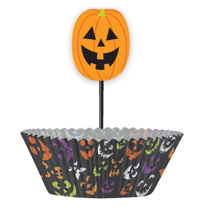 Pumpkin Faces Cupcake Kit  24pc