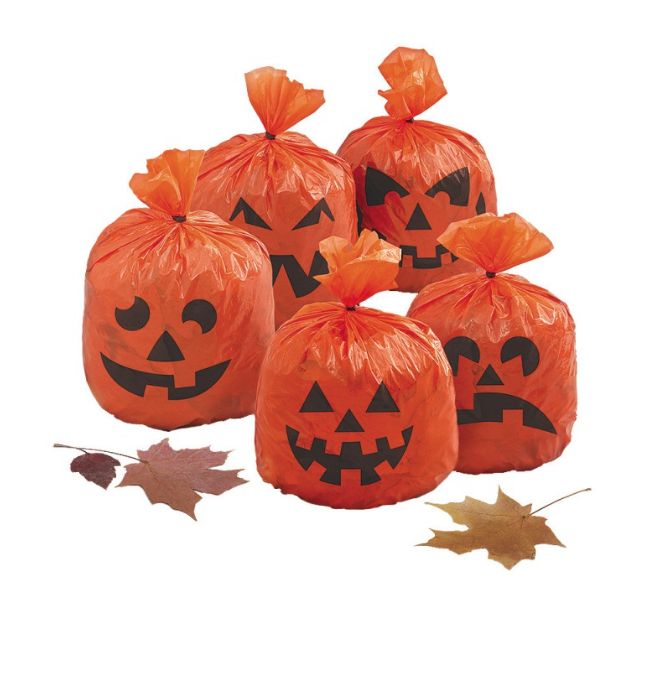 Pumpkin Hanging Leaf Bags  20ct