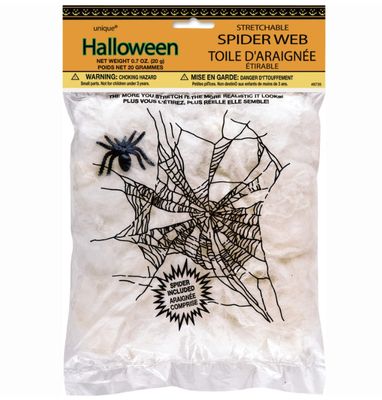 Stretchable Spider Web &amp; Spider – 0.7oz