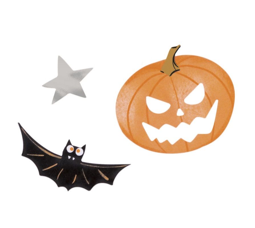 Bats &amp; Boos Halloween Jumbo Foil Confetti  2 oz