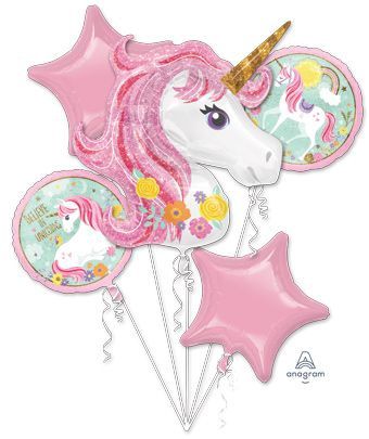 Magical Unicorn Balloon Bouquet – 5pcs