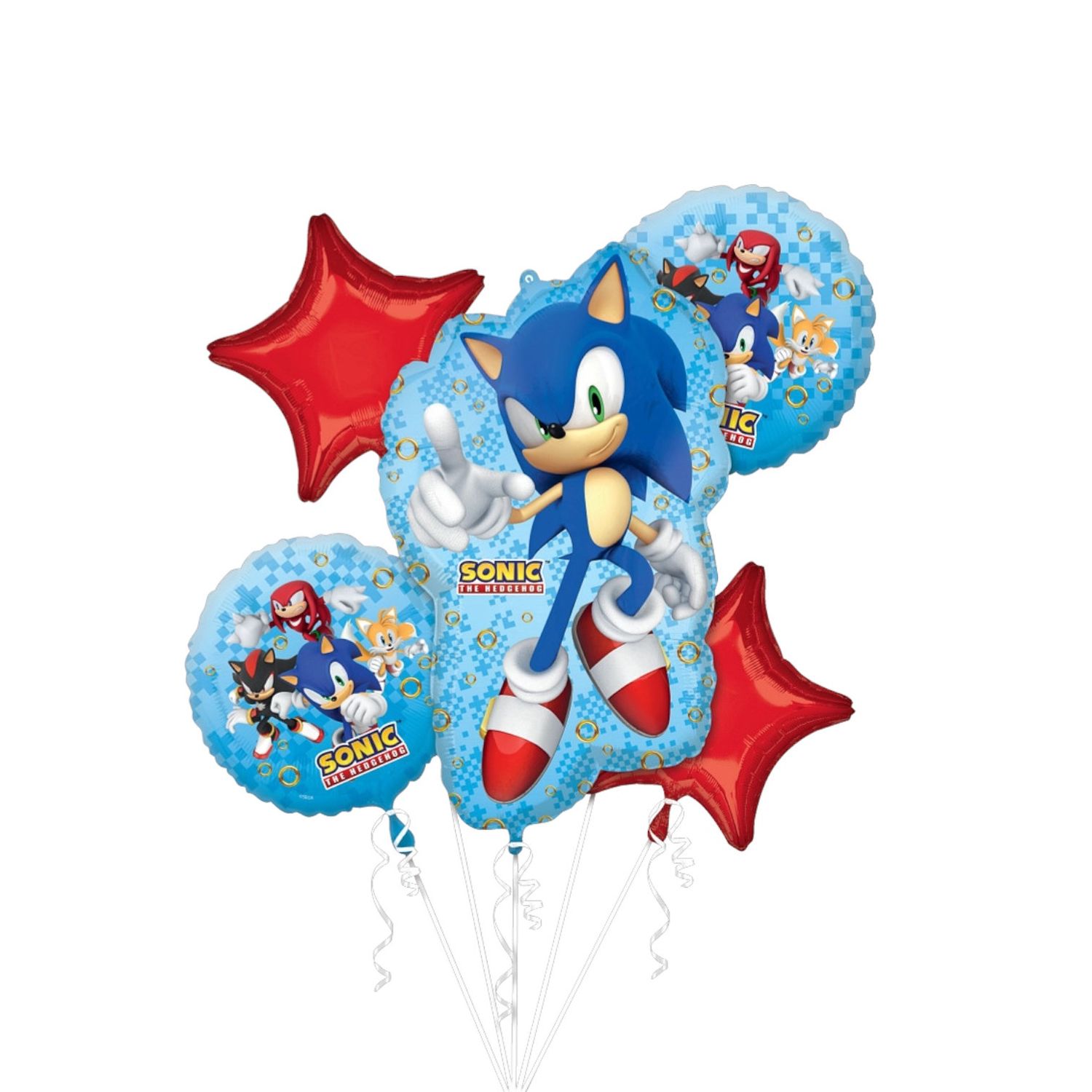 Sonic the Hedgehog Balloon Bouquet – 5pcs
