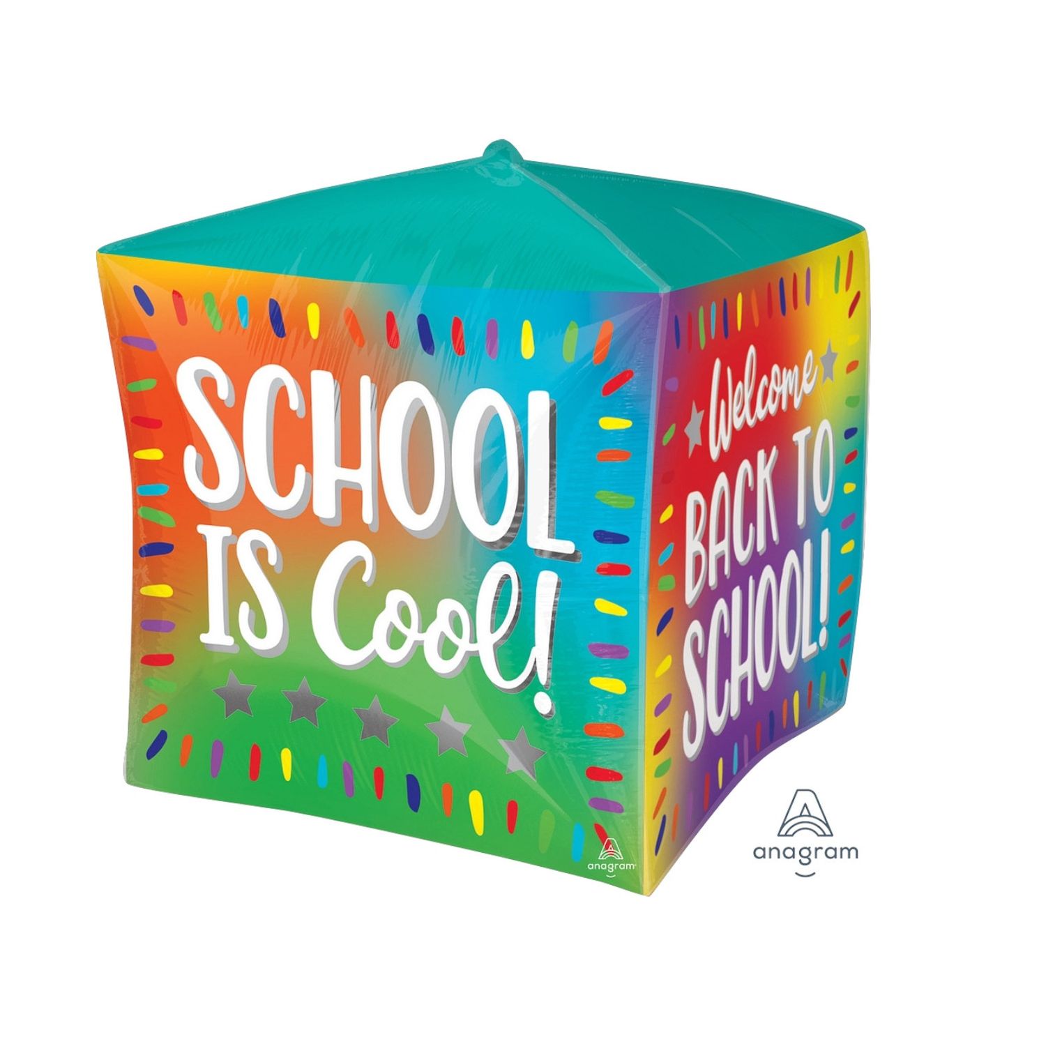 15&quot; Ombre Back to School Cubez Balloon