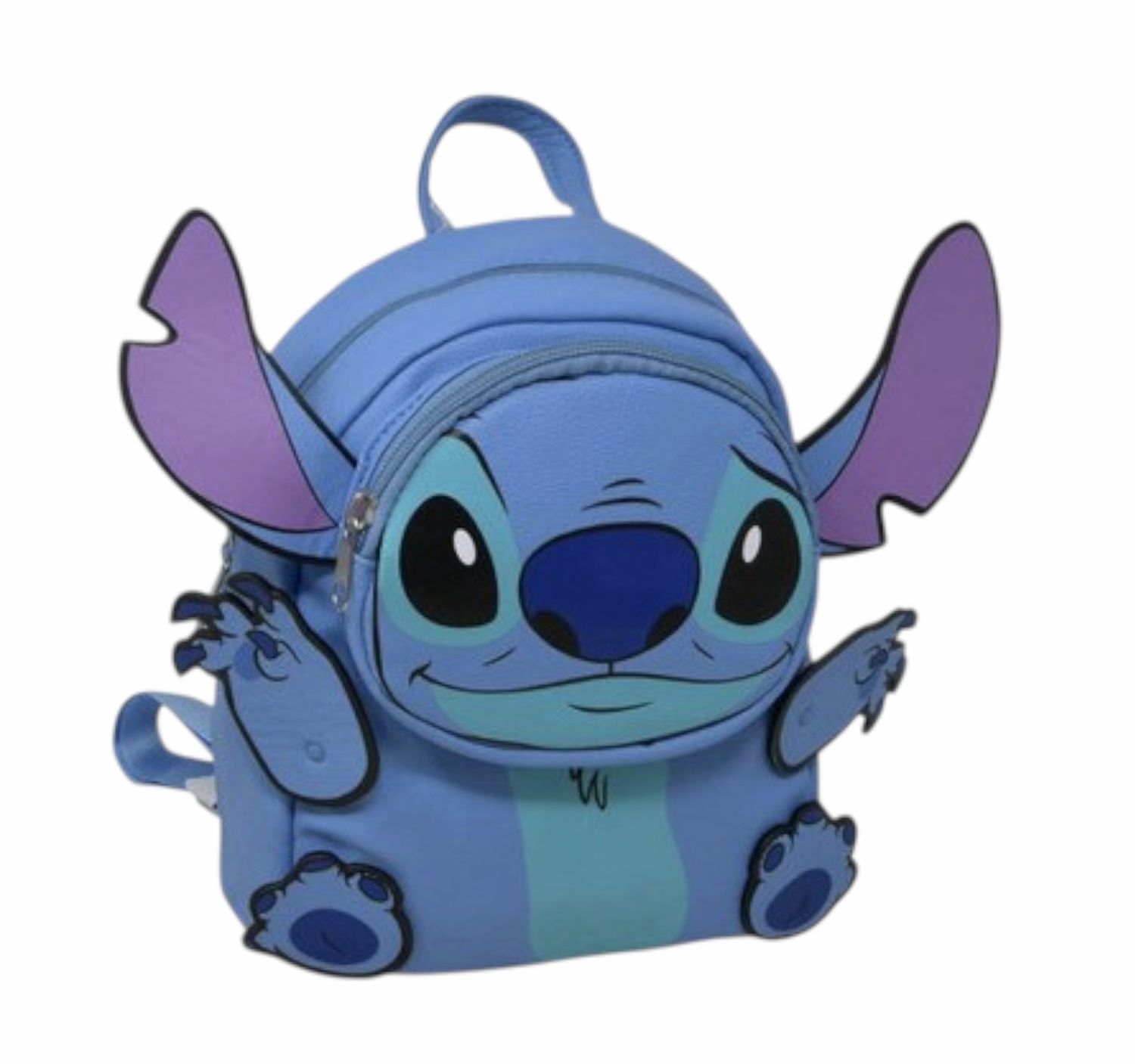 Stitch 3D Ears &amp; Legs Mini Deluxe Backpack – 10&quot; with Front Pocket