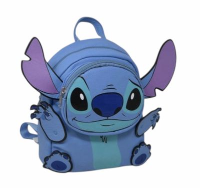 Stitch 3D Ears &amp; Legs Mini Deluxe Backpack – 10&quot; with Front Pocket