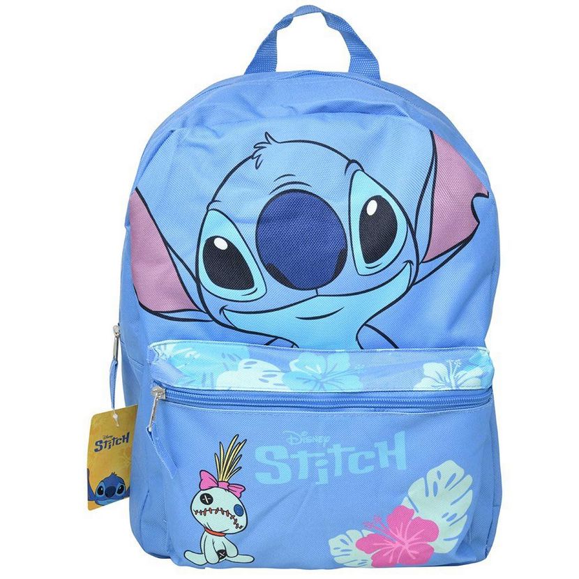 Blue Lilo &amp; Stitch Nylon School Backpack – 16&quot;