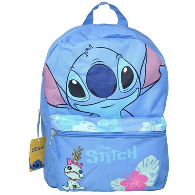Blue Lilo &amp; Stitch Nylon School Backpack – 16&quot;