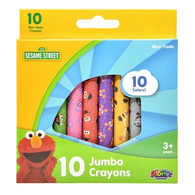 Sesame Street 10 Count Jumbo Crayons