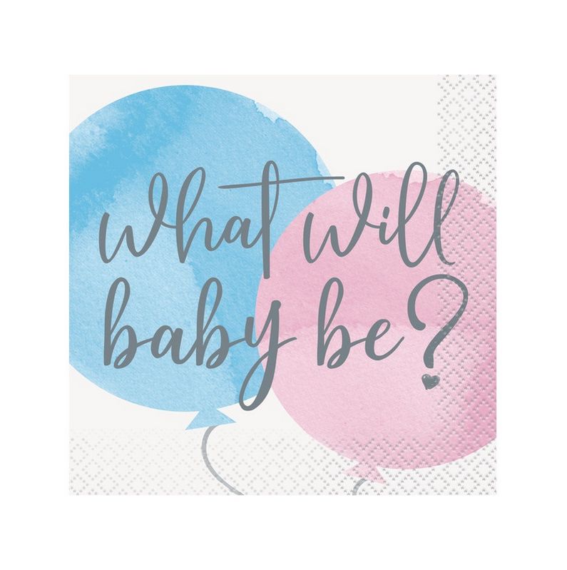 Gender Reveal Party Beverage Napkins – 16ct