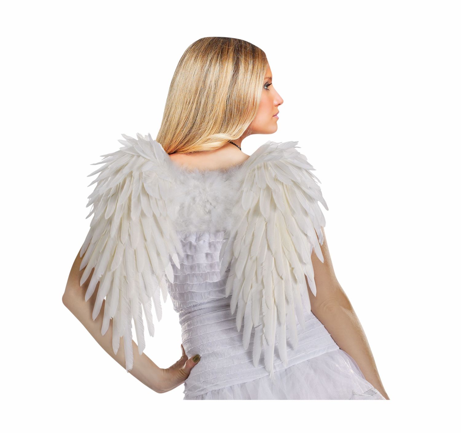Angelic Feather Wings – Adult Size, Color: White