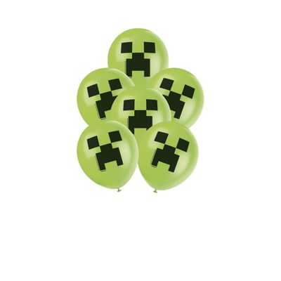 Minecraft 12&quot; Latex Balloons  8ct (Un- Inflated)