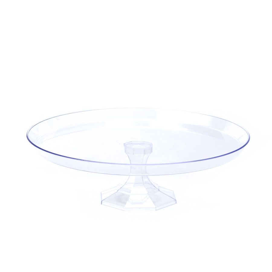 Plastic Round Cake Stand – Clear, SIZE &amp; VARIETY: 11 -3/4&quot;