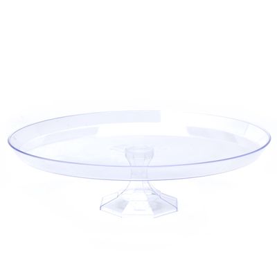 Plastic Round Cake Stand – Clear