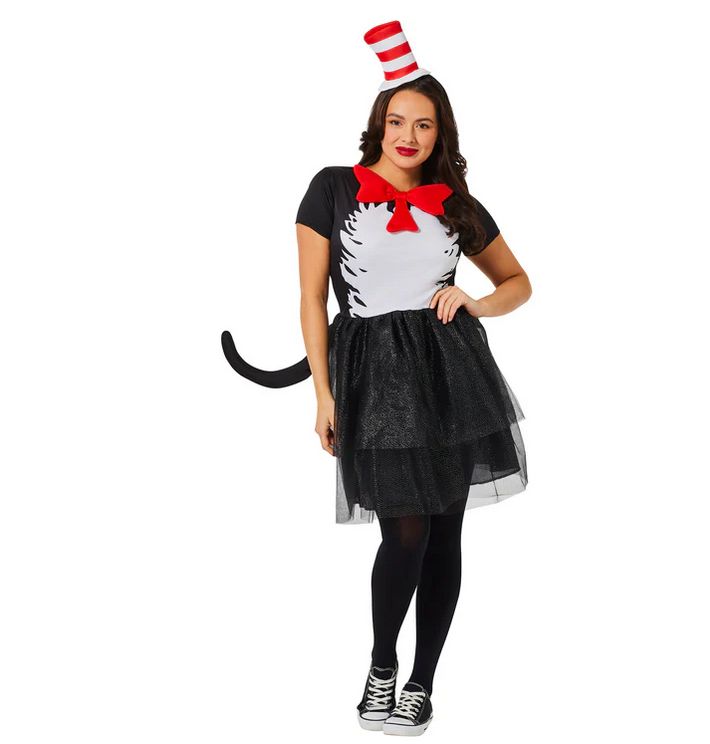Adult Women’s Dr. Seuss The Cat in the Hat Costume, INSPIRIT SIZE: S