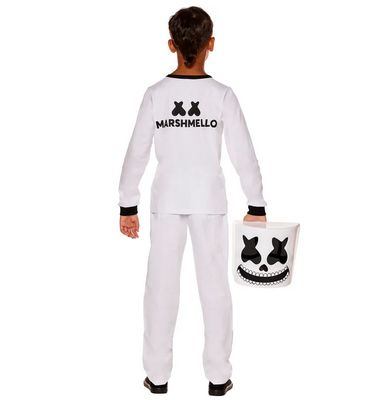 Youth Male Marshmello Mello Skeleton Costume