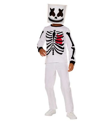 Youth Male Marshmello Mello Skeleton Costume