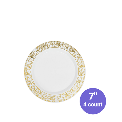 Deluxe Plate With Hot Stamping Edge 7" 4pc/pack