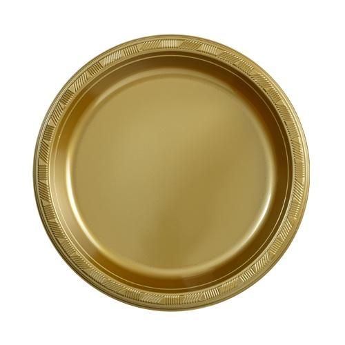 Gold Plastic Plates – 9&quot; (50 Count)