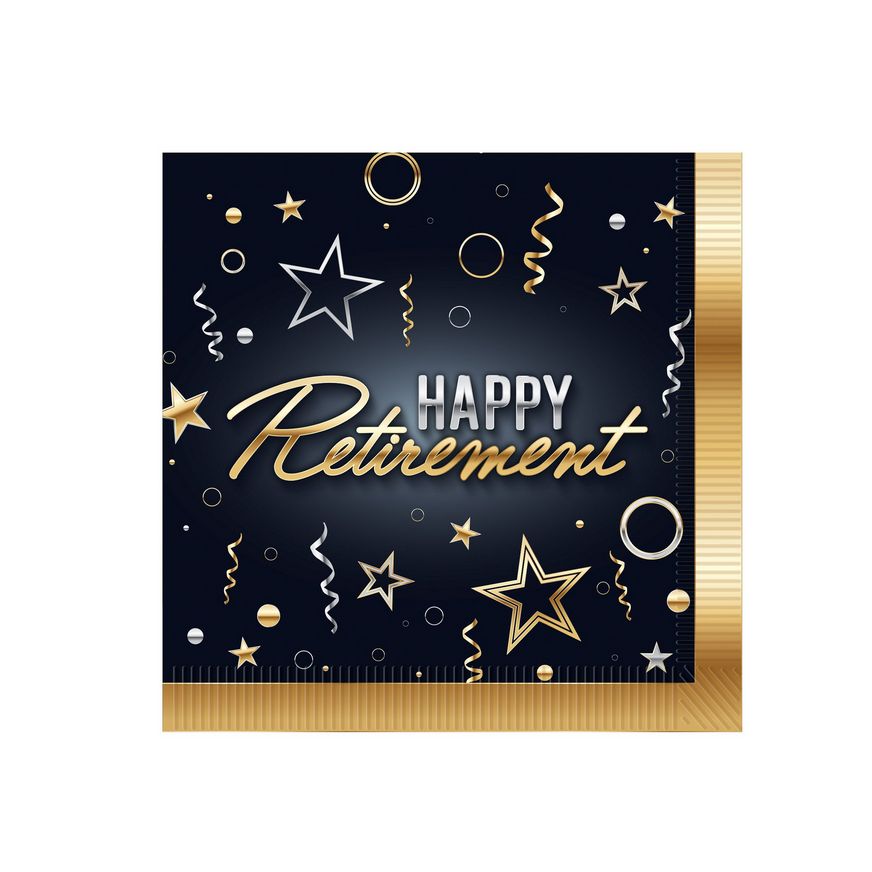Happy Retirement Beverage Napkins – 2-Ply (16ct)