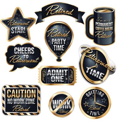 Happy Retirement Photo Fun Signs 10ct