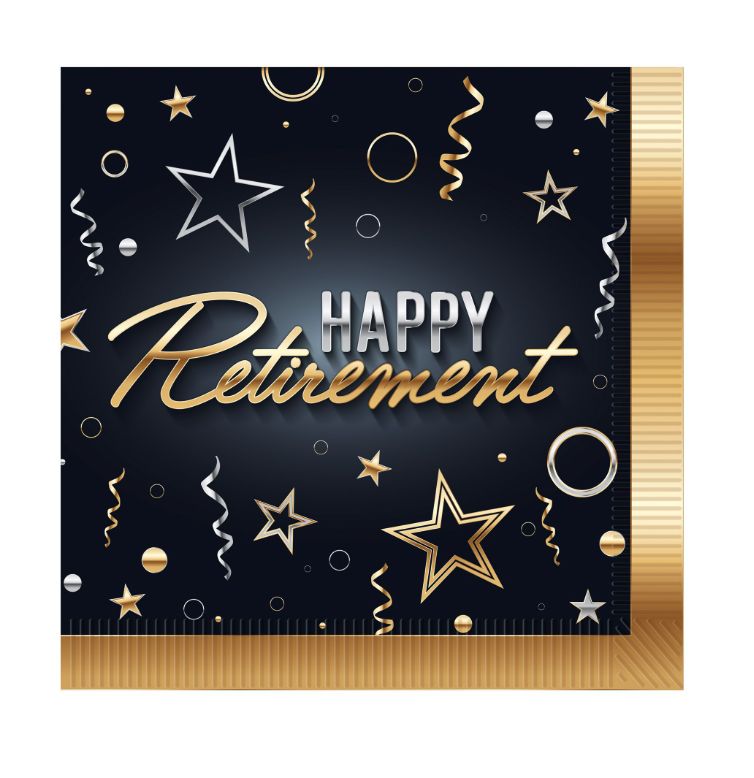 Happy Retirement Luncheon Napkins – 16ct