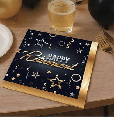Happy Retirement Luncheon Napkins – 16ct