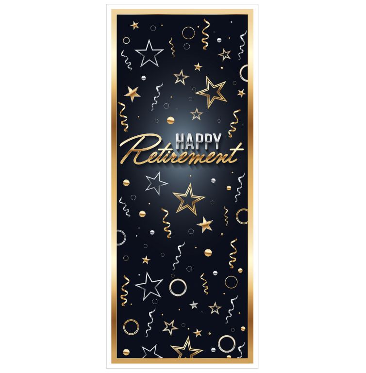 Happy Retirement Door Cover – All-Weather