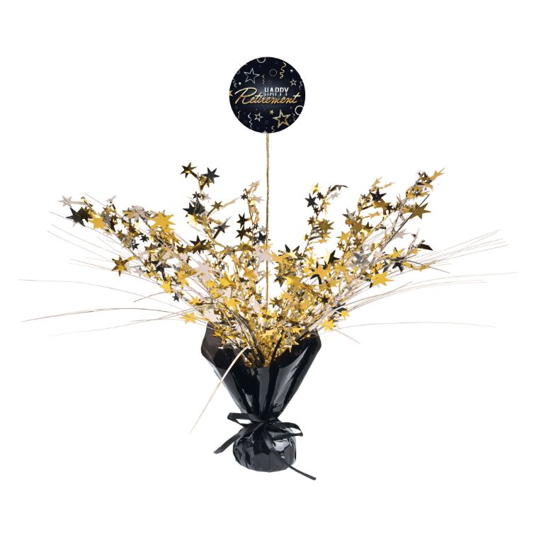 Happy Retirement Gleam ’N Spray Centerpiece – 18&quot;