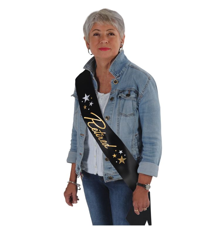 Glittered Retired Satin Sash – 33&quot; x 4&quot;