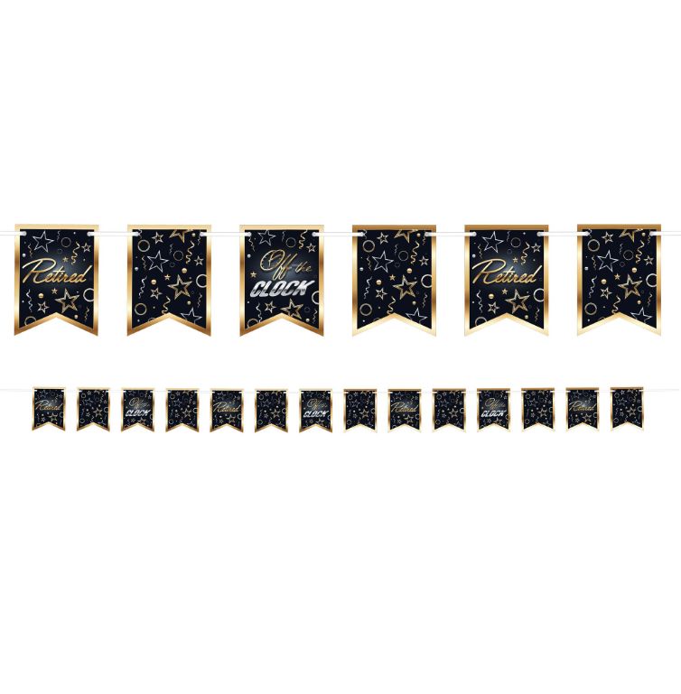 Happy Retirement Streamer Banner – 6&quot; x 8&#39;