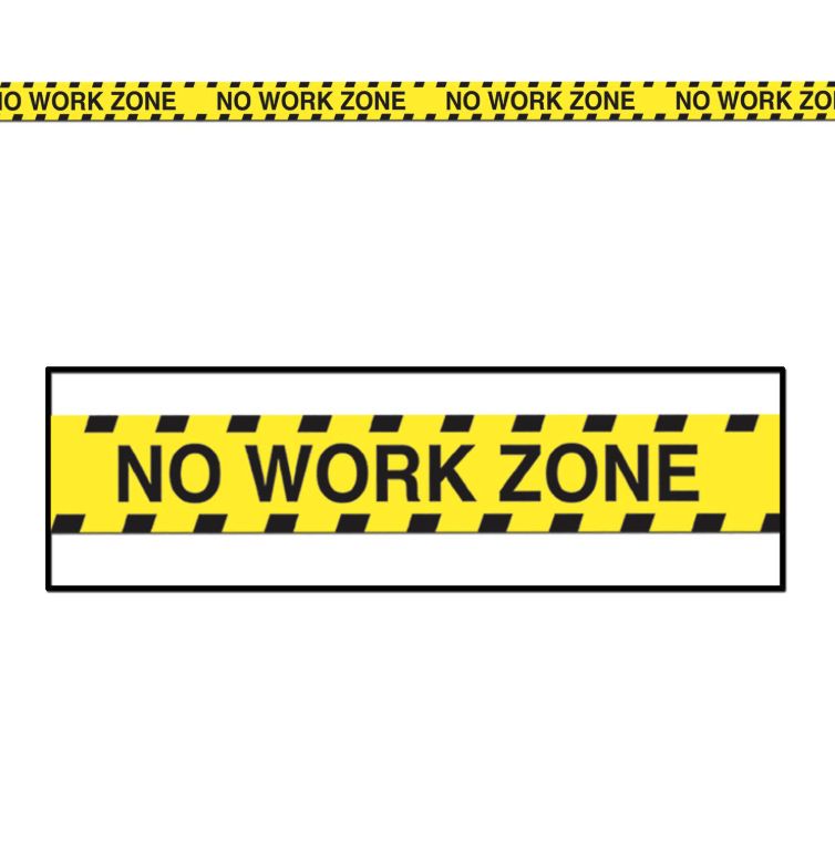 No Work Zone Party Tape – 3&quot; x 20&#39;