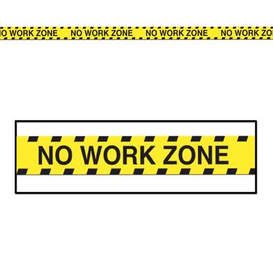No Work Zone Party Tape – 3&quot; x 20&#39;