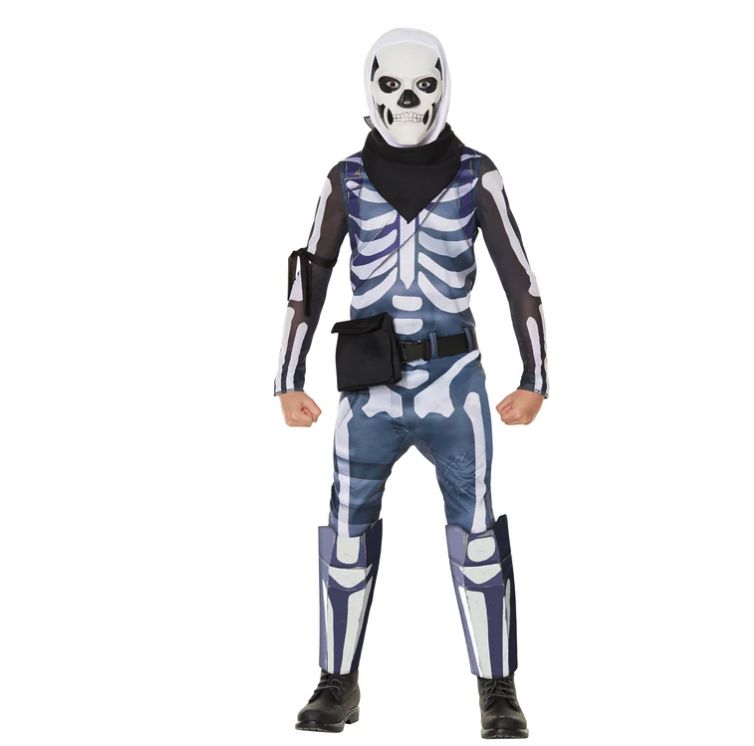 Youth Fortnite Skull Trooper Costume, INSPIRIT SIZE: S