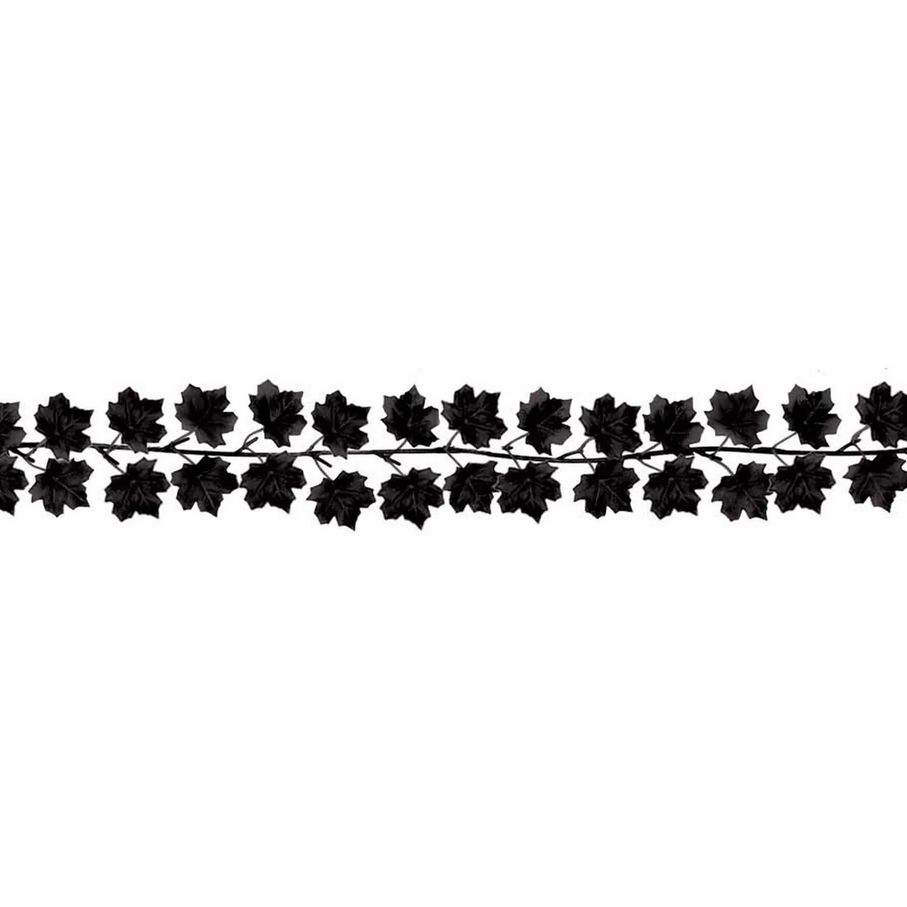 Boneyard Black Leaf Garland – 5 Ft